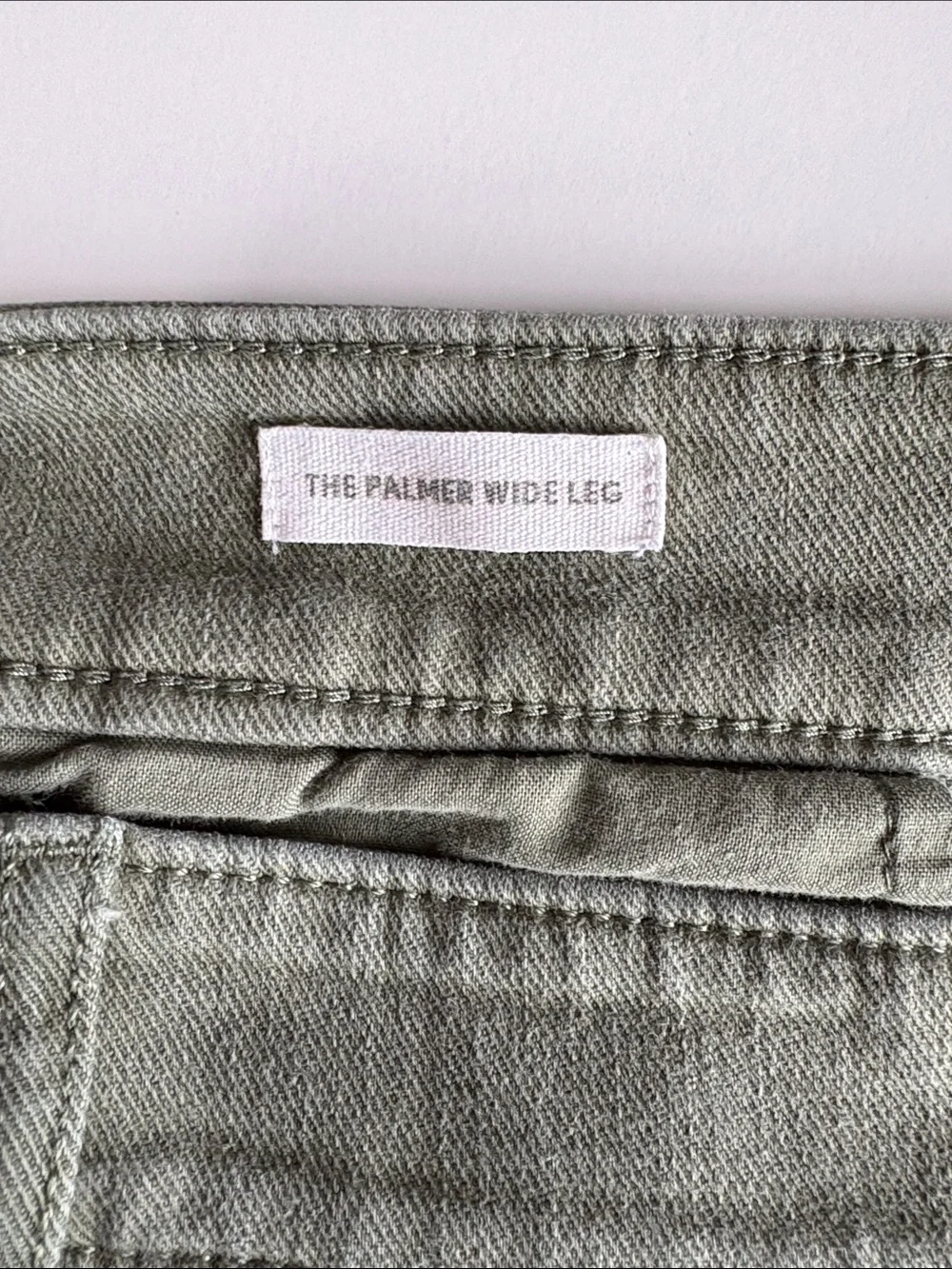 Ann Taylor LOFT The Palmer Wide Leg High Rise Twill Trouser Pant Green 14 - Picture 9 of 10